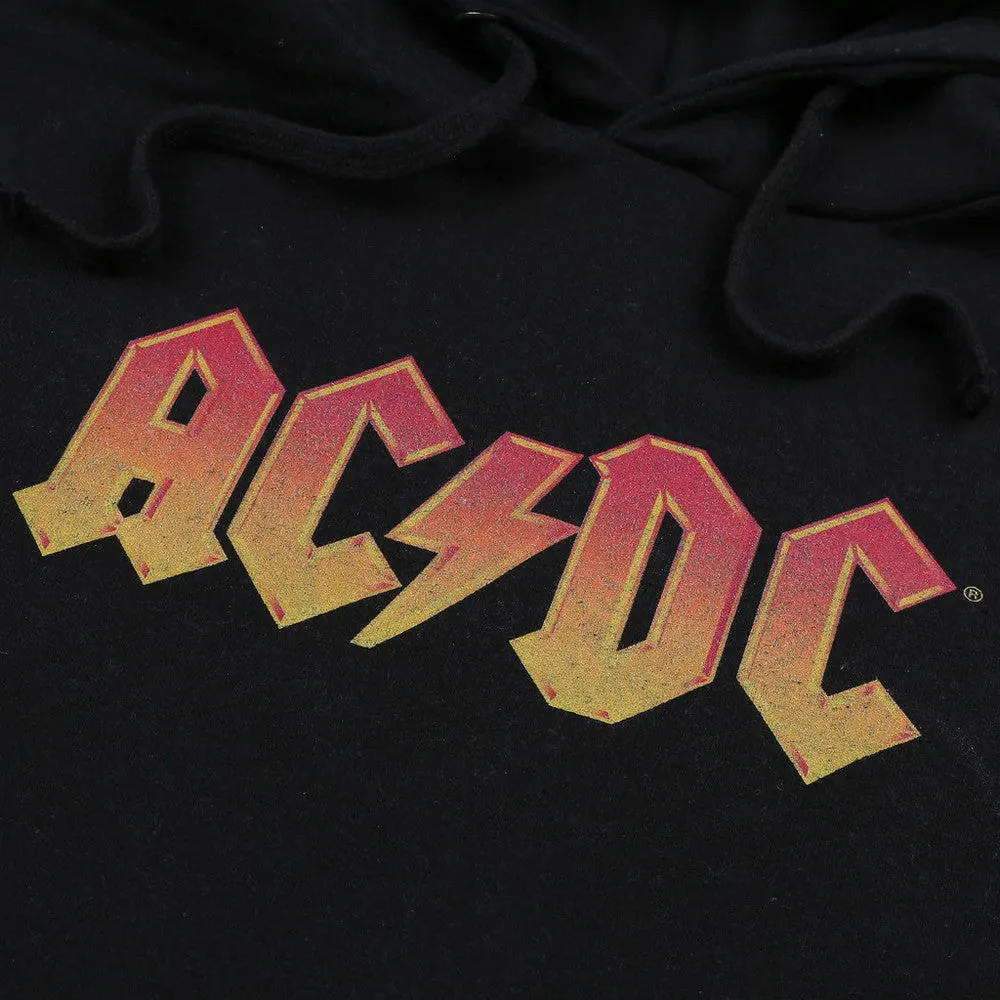 AC/DC Womens/Ladies Logo Cropped Hoodie