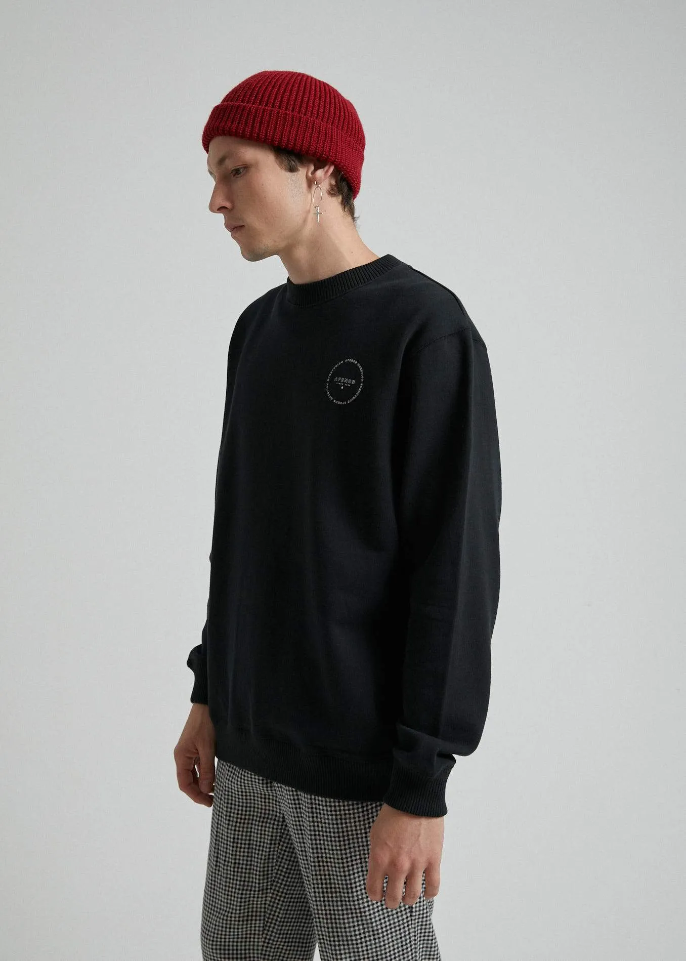 Afends Mens Circle Pit - Crew Neck - Black