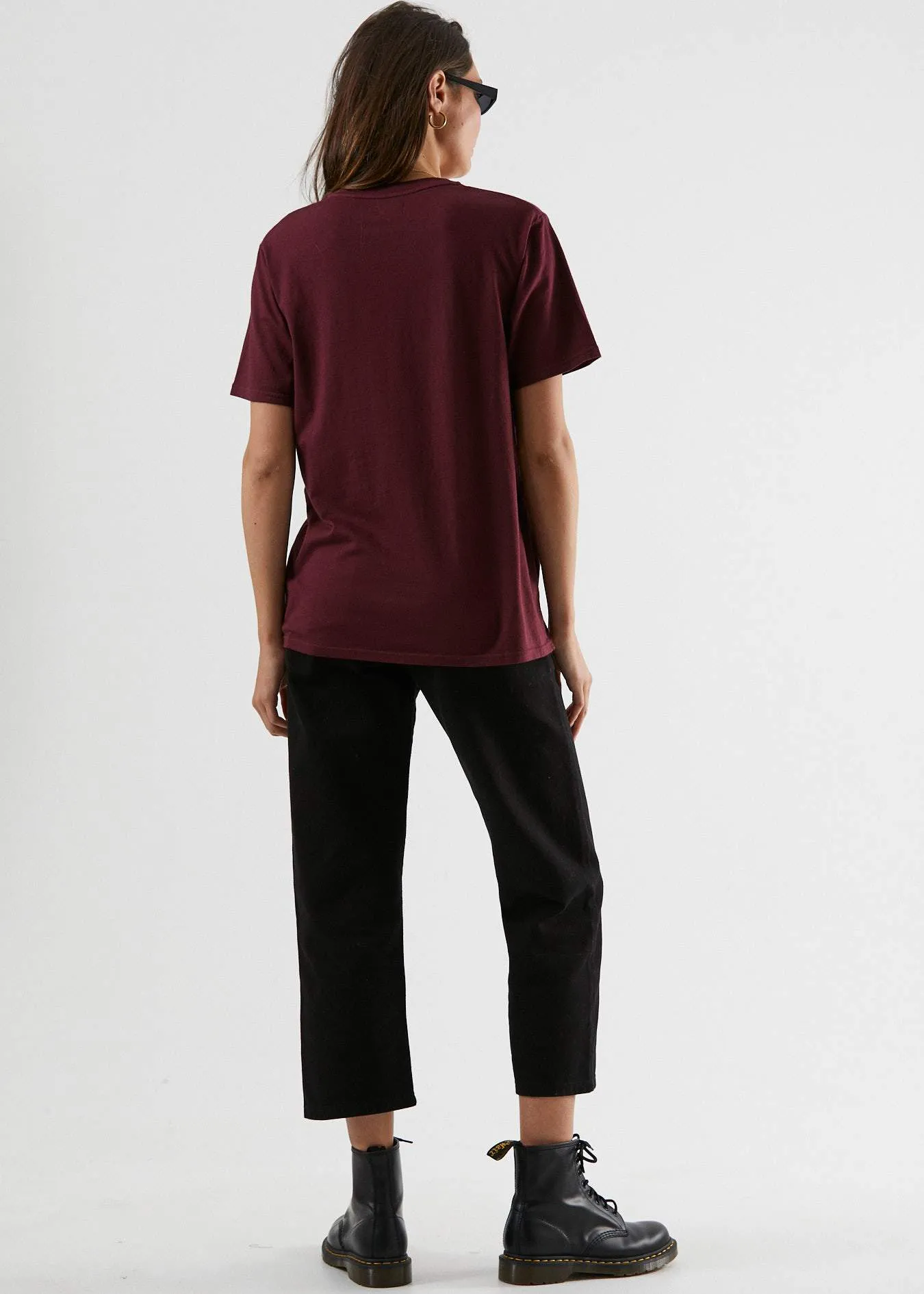 Afends Womens Misfit - Boyfriend Fit Tee - Port