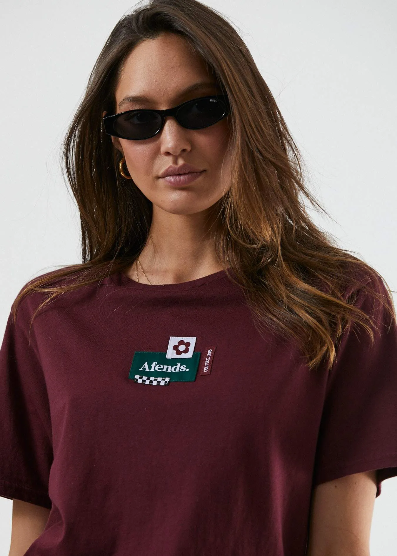 Afends Womens Misfit - Boyfriend Fit Tee - Port