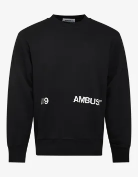 Ambush Black /19 Logo Print Sweatshirt