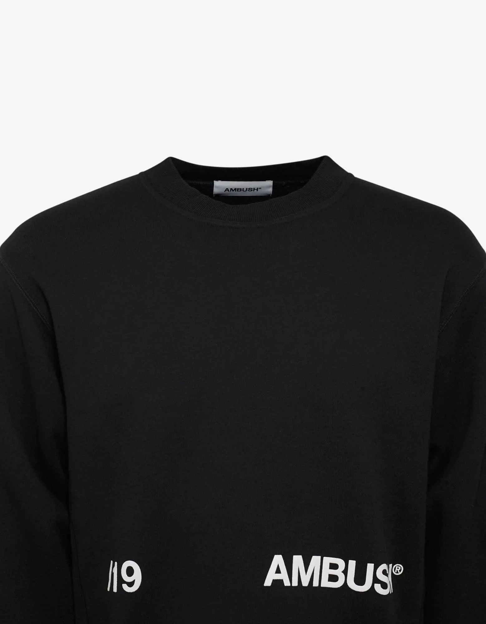 Ambush Black /19 Logo Print Sweatshirt