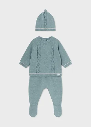 Baby Sweater Set w/Hat, Iceberg, 2511