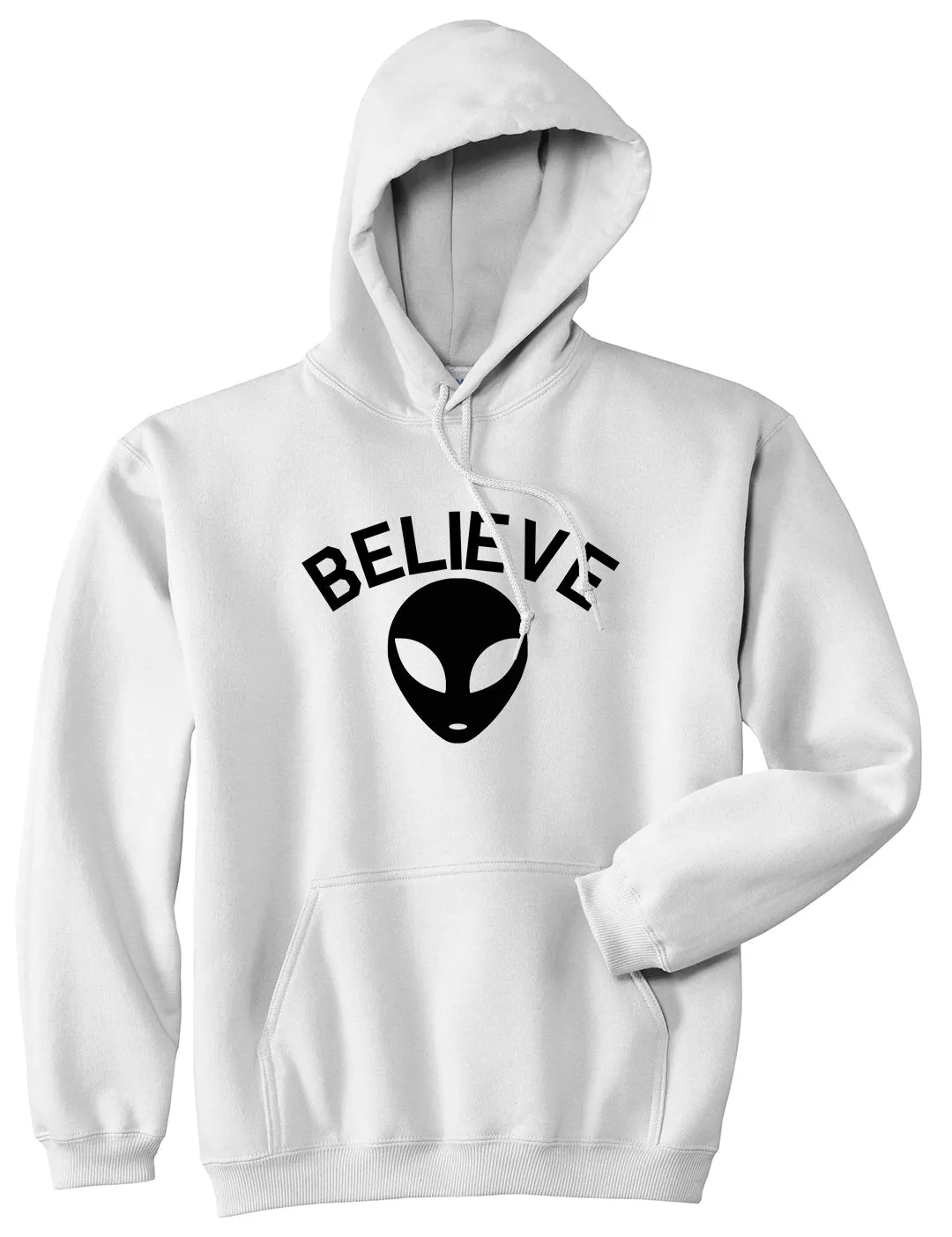 Believe Alien Mens Pullover Hoodie