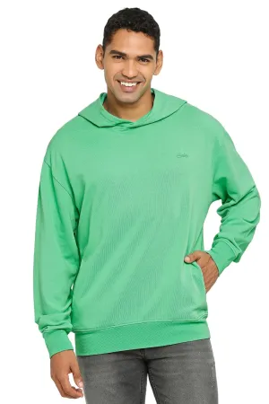 Comfort Fit Cotton Non Brushed Fleece Hood Pullover Sweatshirt