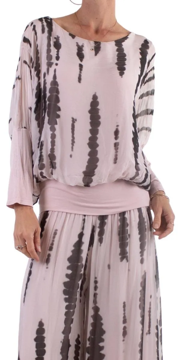 Daphna Stripe Tie-Dye Blouse