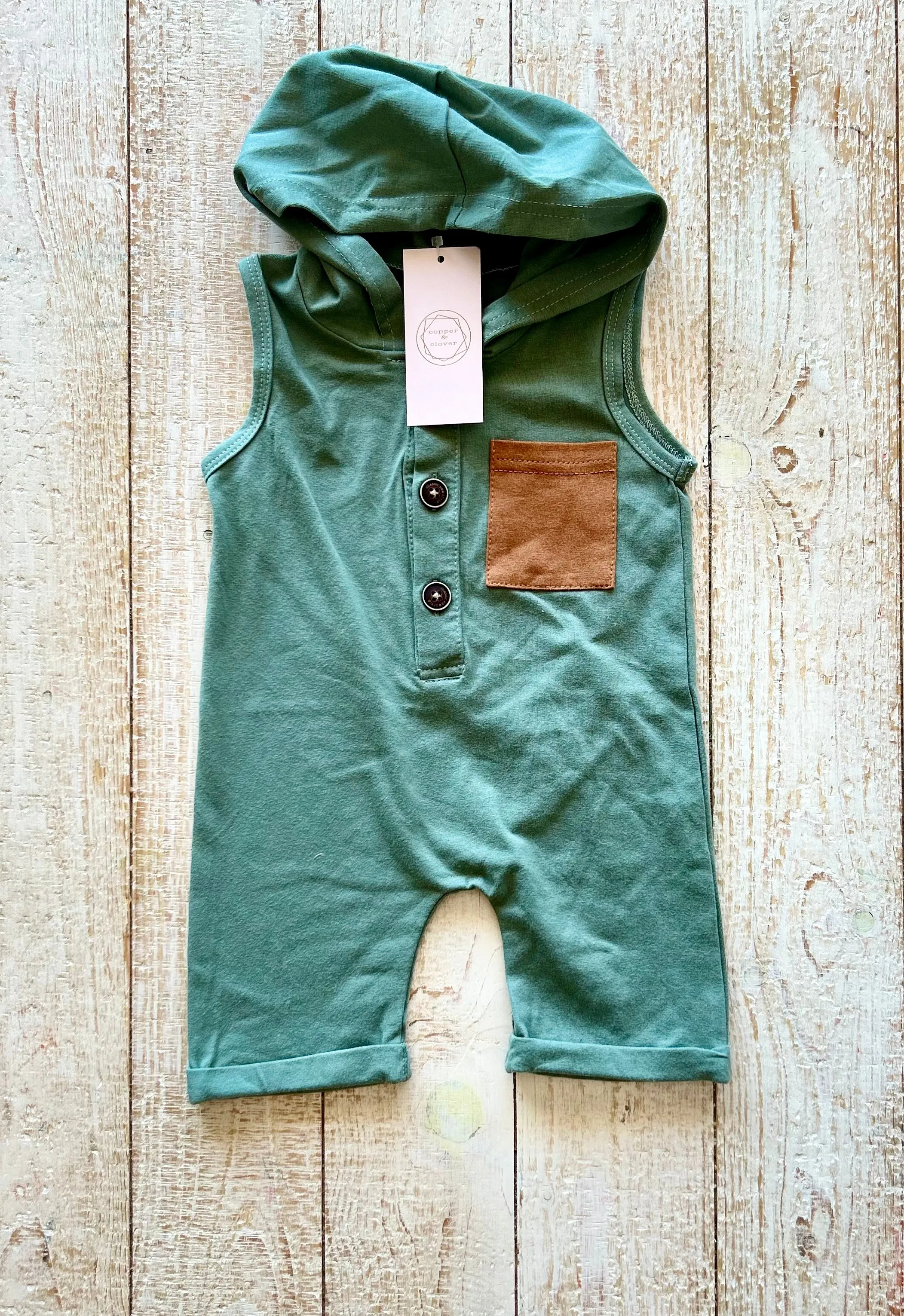 Dark Green Tank Romper