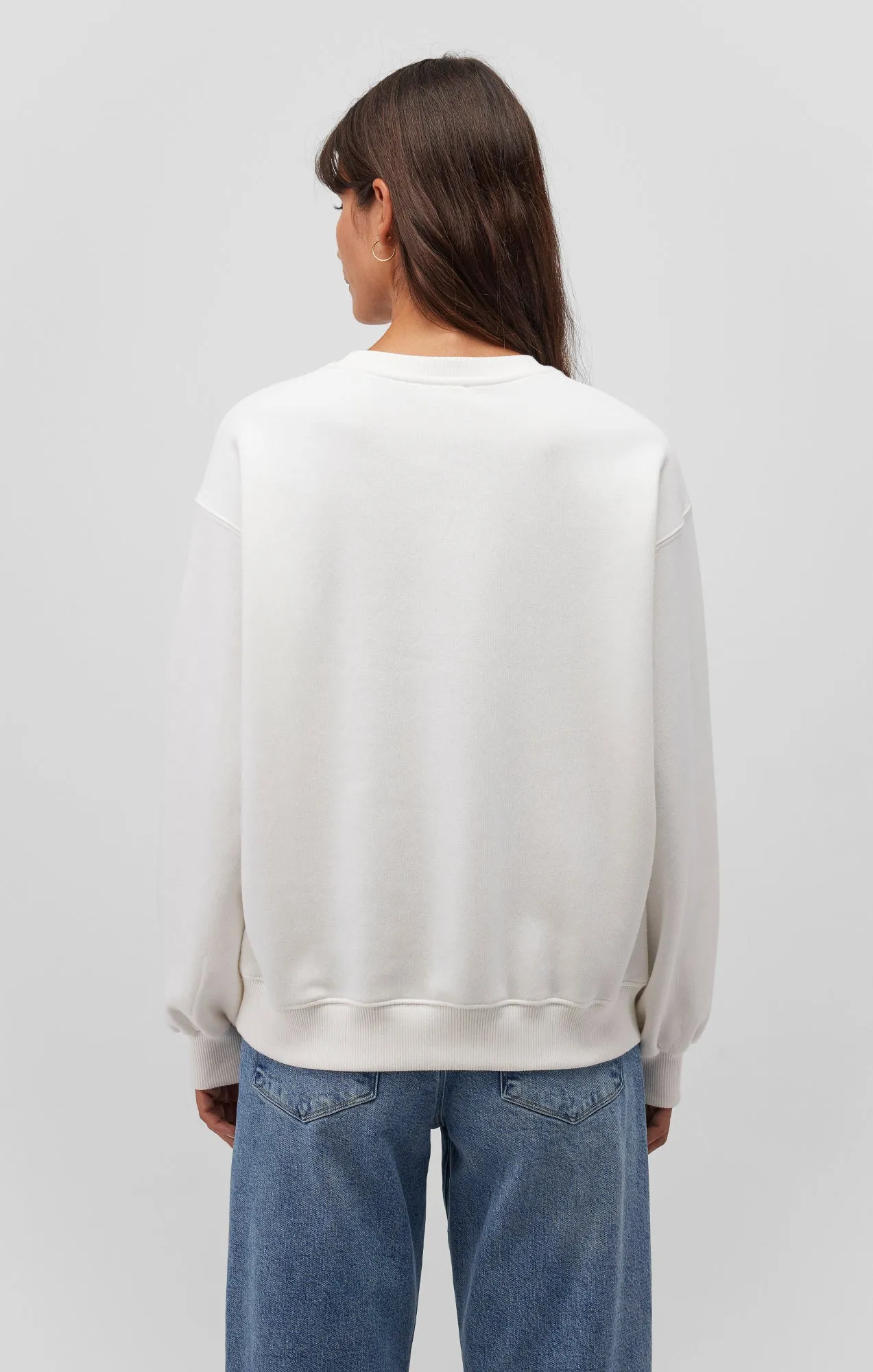 DROP SHOULDER SWEATSHIRT IN ANTIQUE WHITE