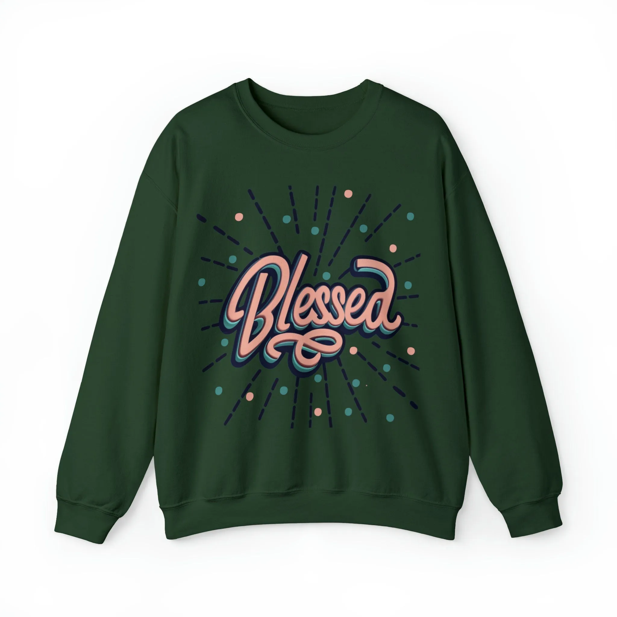 Fall Crewneck Sweatshirt with "Blessed" Graphic - Cozy Comfort with a Touch of Gratitude!