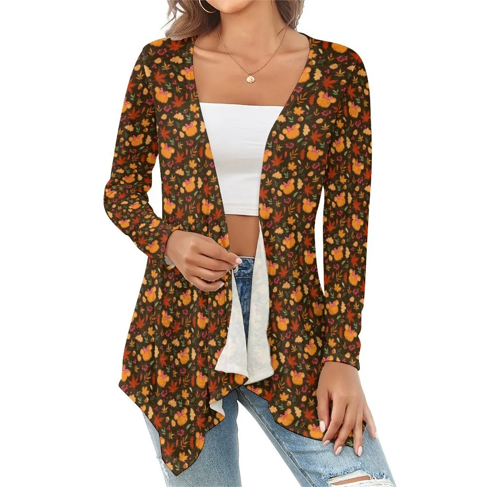 Fall Pumpkins Women's Short Cardigan