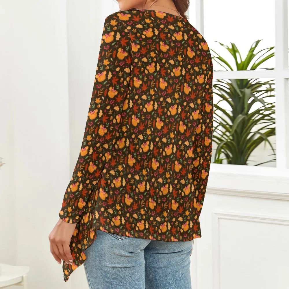 Fall Pumpkins Women's Short Cardigan