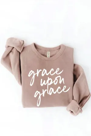 Grace Upon Grace Graphic Sweatshirt in Tan