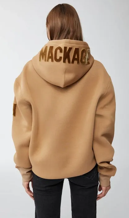 Mackage Krys-R Hooded Sweatshirt in Camel