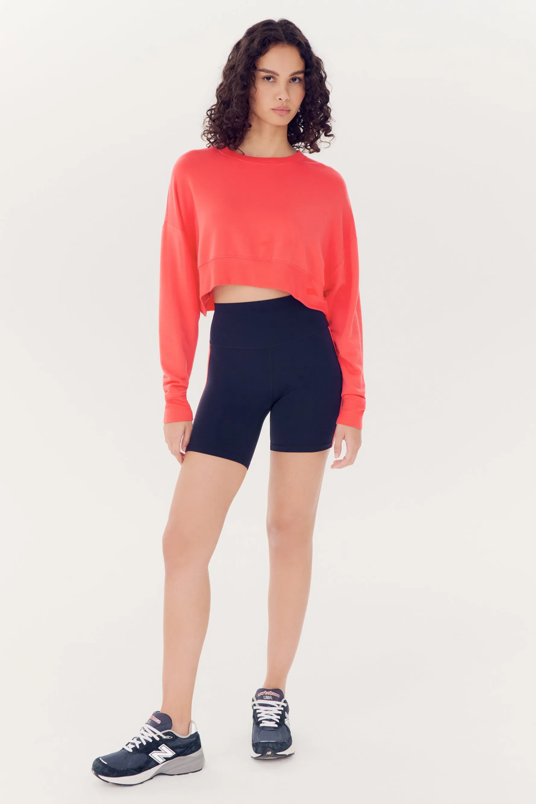 Noah Fleece Crop Sweatshirt - Melon