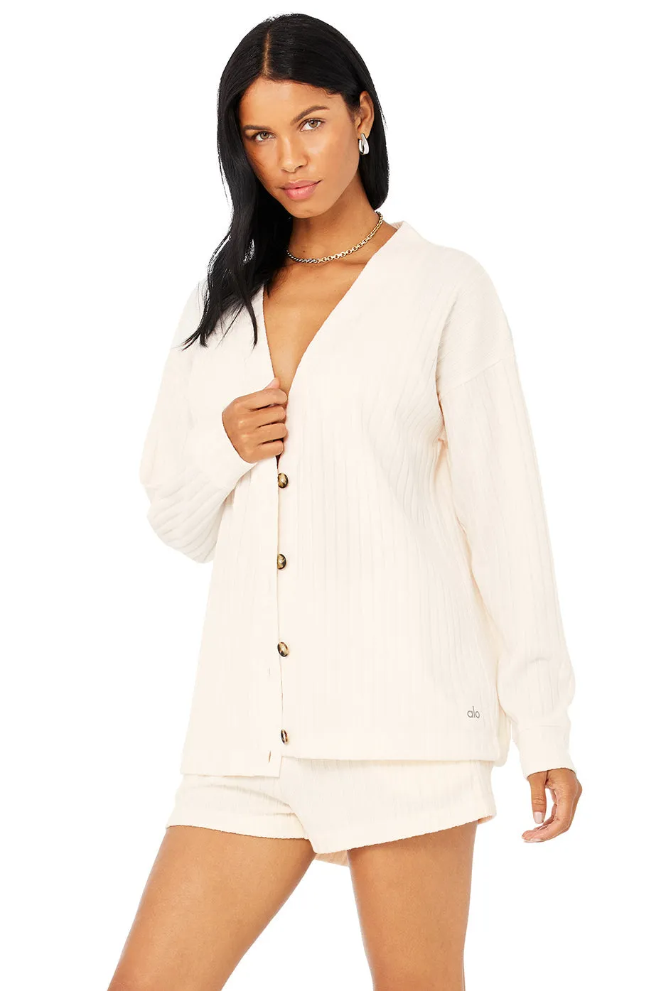 Ribbed Take Comfort Cardigan - Ivory