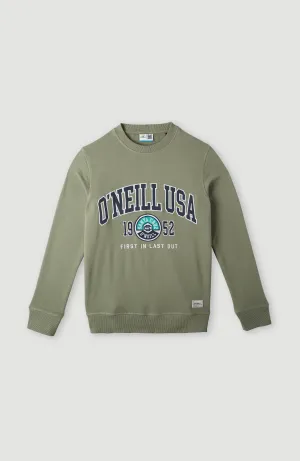 Surf State Crew Sweatshirt | Deep Lichen Green