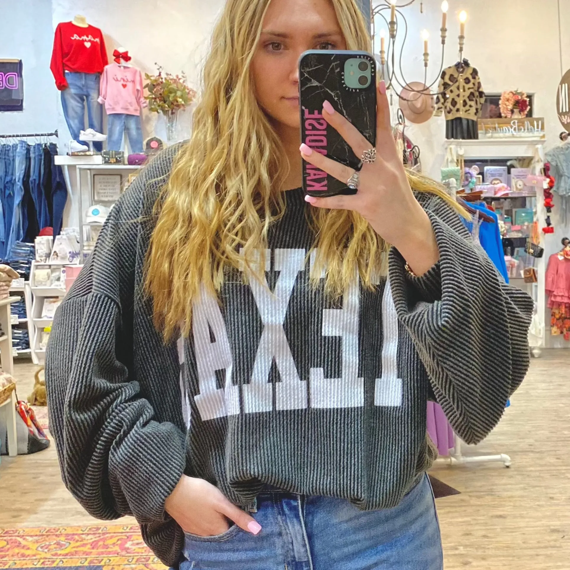 Texas Comfy Corded Graphic Sweatshirt