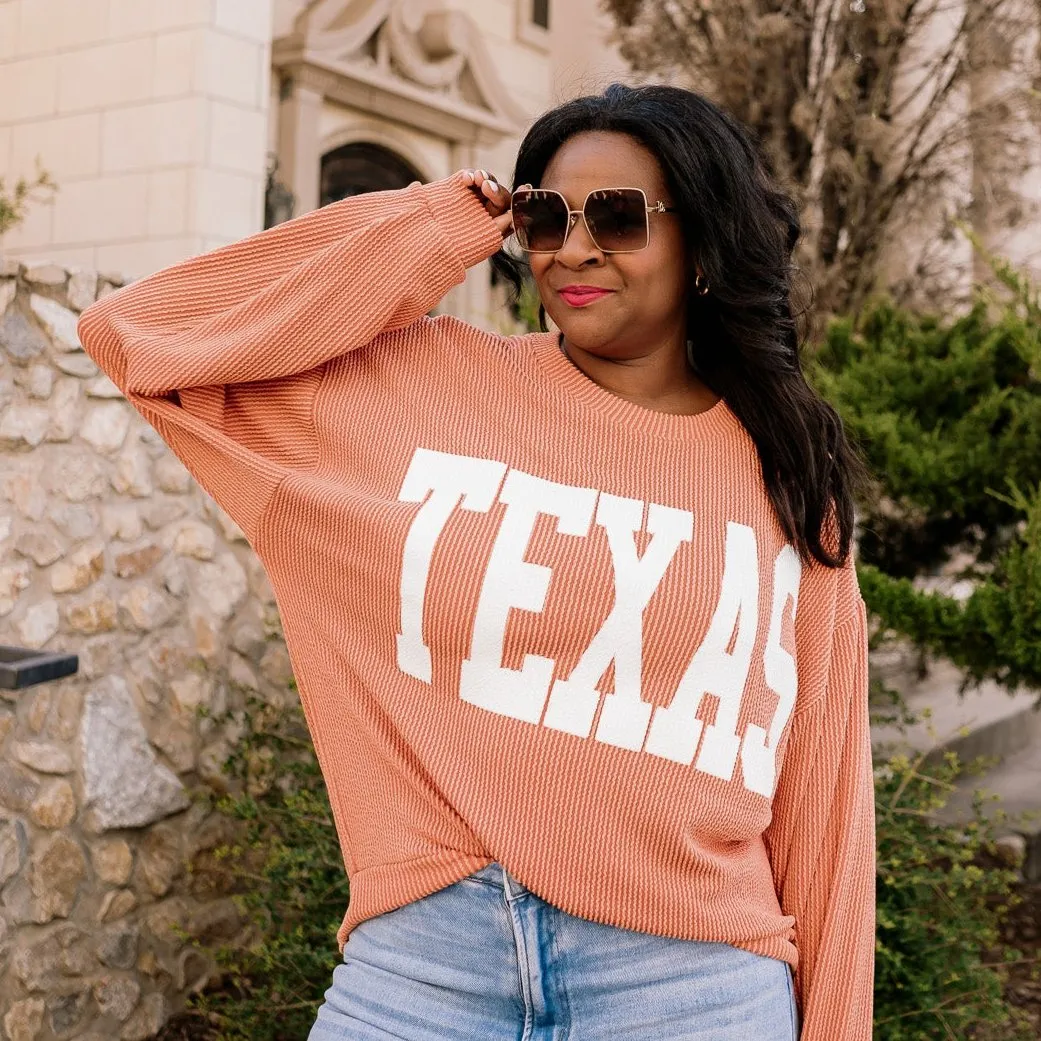 Texas Comfy Corded Graphic Sweatshirt