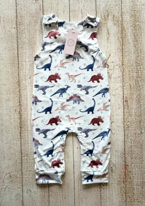 White Dino Romper